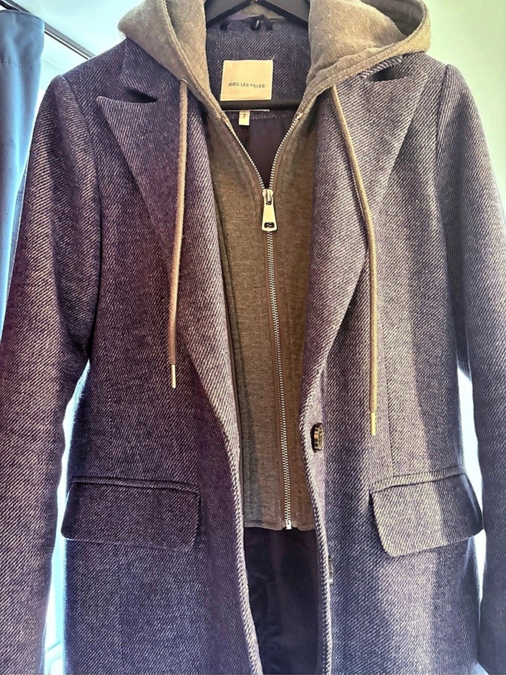 Avec Les Filles wool hooded coat